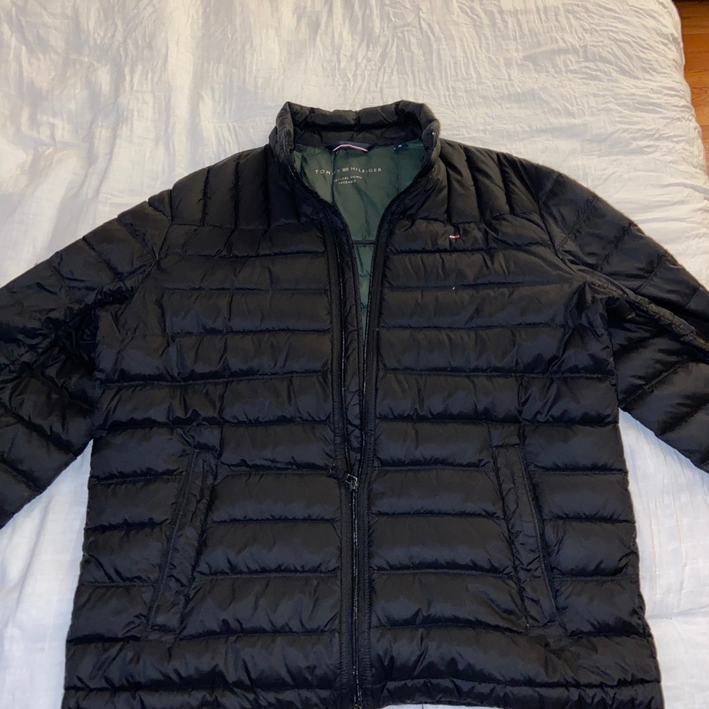 Black Tommy Hilfiger Natural Packable Jacket